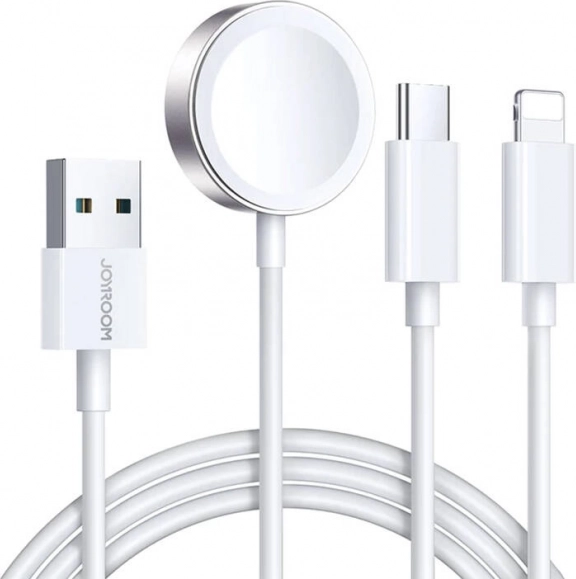 Câble de charge magnétique Jonroom pour Apple Watch, Lightning et USB‑C, 1,2 m