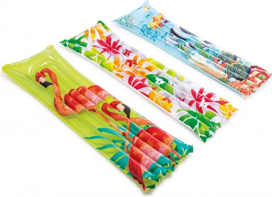 Opblaasbaar luchtbed Hawaii met tropisch patroon
