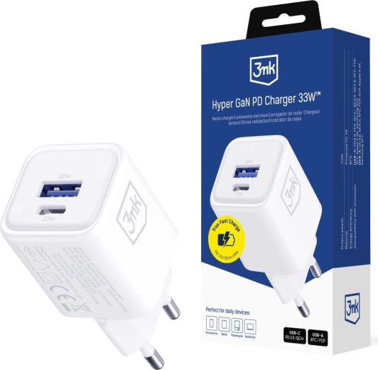 3mk Hyper Charger PD 33W GaN witte netlader