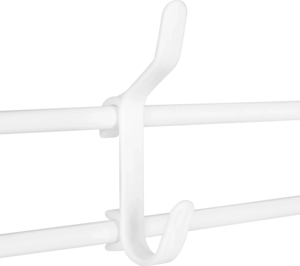 8 hooks and top section for hanging accessories