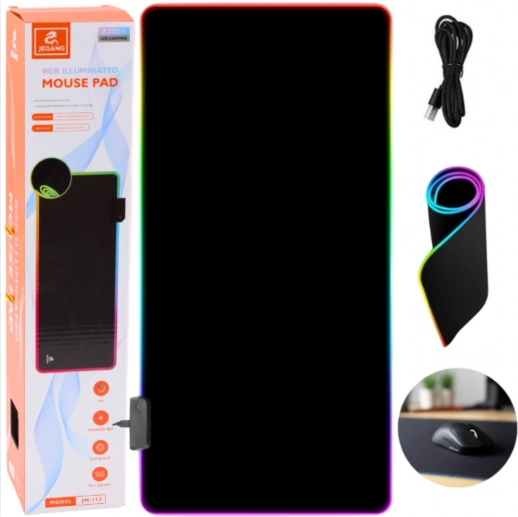 Tapis de souris et clavier gaming avec rétroéclairage RGB LED 90 × 40 cm