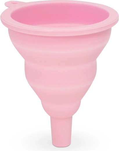Roze siliconen opvouwbare trechter 10 × 8 cm