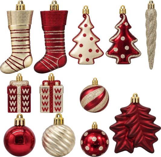 Rich set of 38 Christmas ornaments