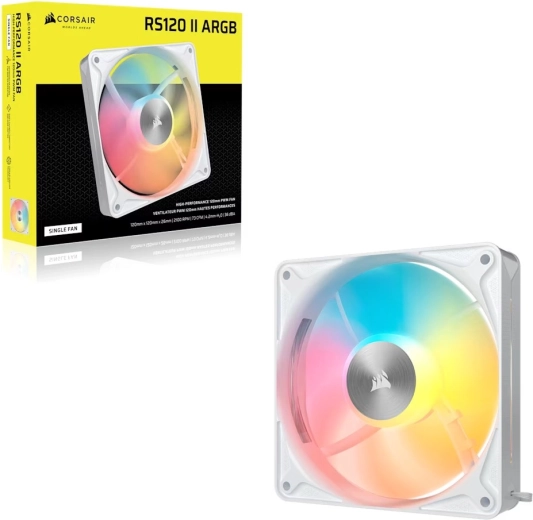 Ventilateur CORSAIR RS120 II ARGB 120 mm blanc