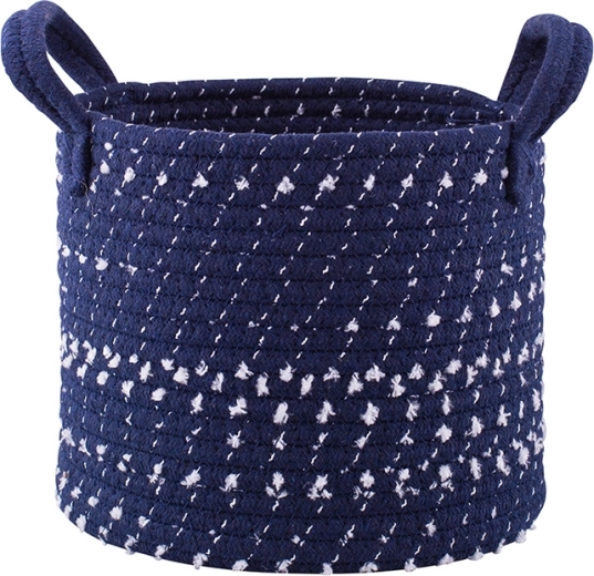 Geflochtener Aufbewahrungskorb quadratisch 22 × 22 × 18 cm granatblau
