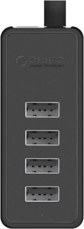 Orico USB-Hub-Adapter 4x USB 2.0 (Schwarz)