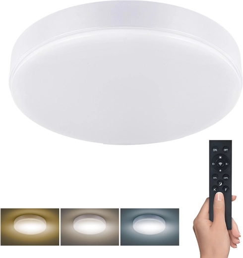 Solight LED plafond- en wandlamp Lecce met afstandsbediening 50 W, 3000 lm, 40 cm, CCT, dimbaar, wit