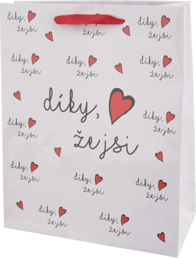 Sac cadeau en papier « Merci d’être toi » 26 × 10 × 32 cm