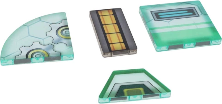 Various shapes with space-themed designs