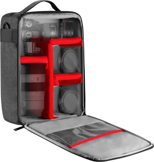 Clear internal layout for camera and lenses