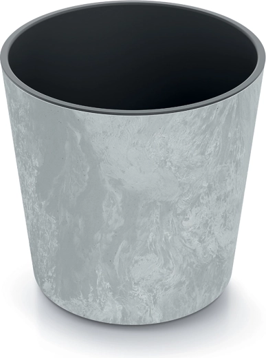 Pflanztopf Urbi Round Effect mit Einsatz 25 cm Beton