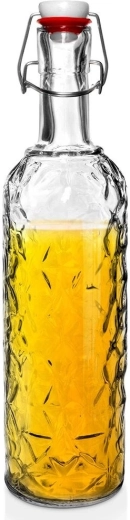 Glasflasche mit Clip 1,1 l
