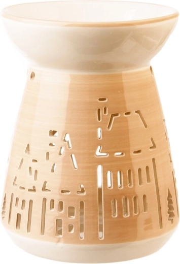 Ceramic aroma lamp Houses beige