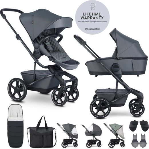 Easywalker Harvey⁵ Premium Mineral Grey XXL – poussette combinée