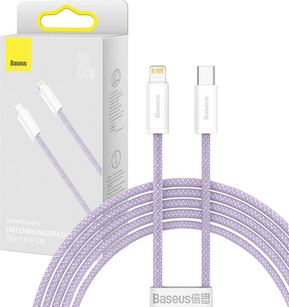 Kabel Baseus USB-C auf Lightning 20W 2m violett