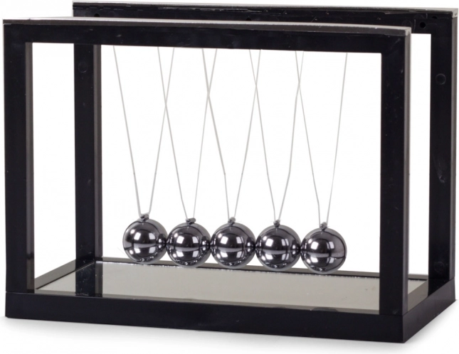 Tafelmodel Newtonpendel met spiegelende basis
