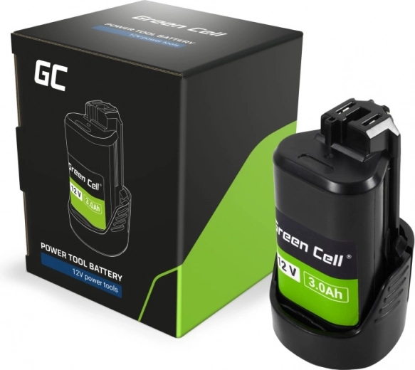 Battery for Power Tools Green Cell PTBO12V3, Bosch GBA 12V 3Ah 1600A00X79