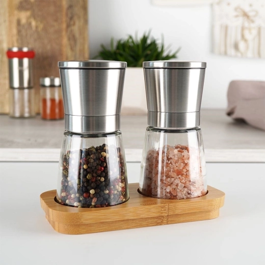 Elegant combination of glass and stainless steel