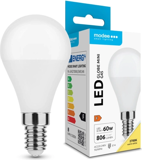 Modee LED Lampe Globe Mini G45 8,5 W E14, 806 lm, warmweiß