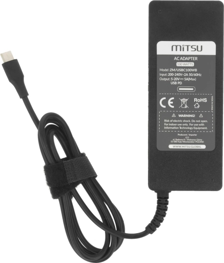 Up to 100 W power with USB‑C Power Delivery