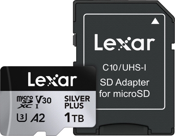 Lexar Silver Plus microSDXC-geheugenkaart 1 TB met SD-adapter