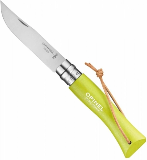 Opinel No.07 Trekking Anise pocket knife 8 cm, light green, beech wood