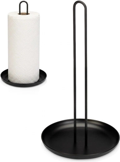 Support métallique pour essuie-tout Vilde noir 32,5 cm - 1 pièce