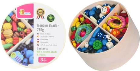 Viga Wooden Beads for Crafting