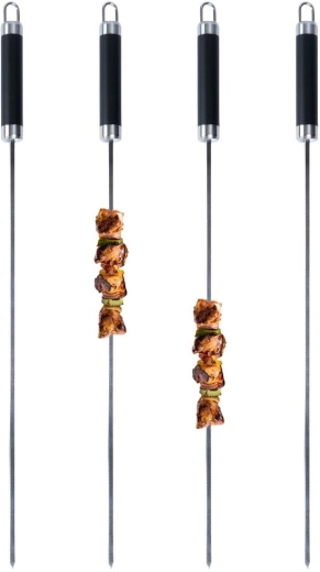 Steel BBQ Skewers 47 cm, 4 pcs