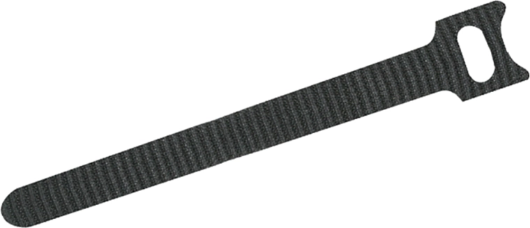 Textiele kabelbinders met klittenbandsluiting, zwart, 10 stuks