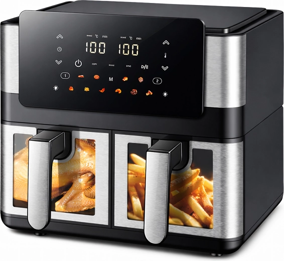 Hot air fryer (air fryer) with two baskets 8 L (4+4 L) 2000 W, 12 programs