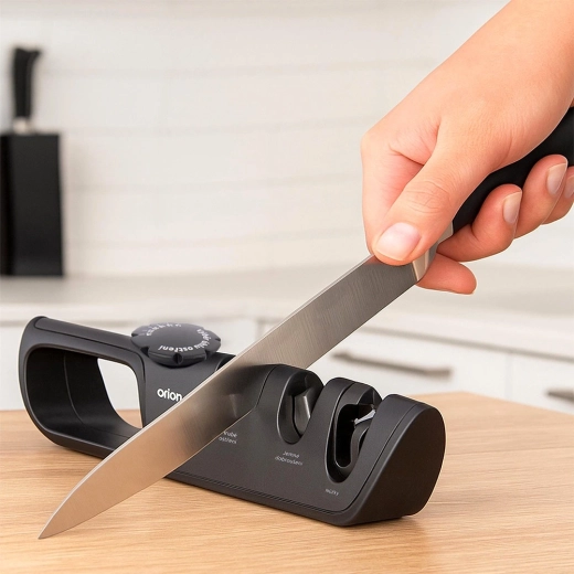 Three-stage sharpening: coarse, medium, fine