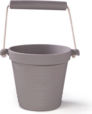 Dark Grey Silicone Beach Bucket BIGJIGS TOYS
