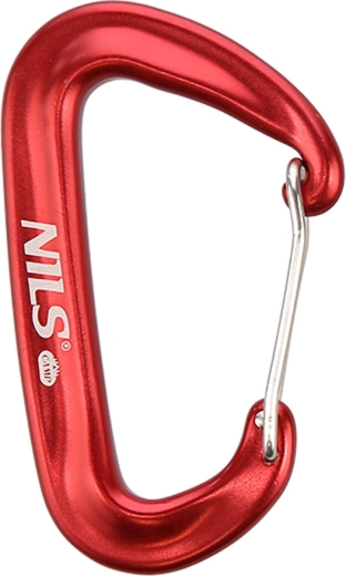 Aluminium karabiner NILS Camp 12 kN rood