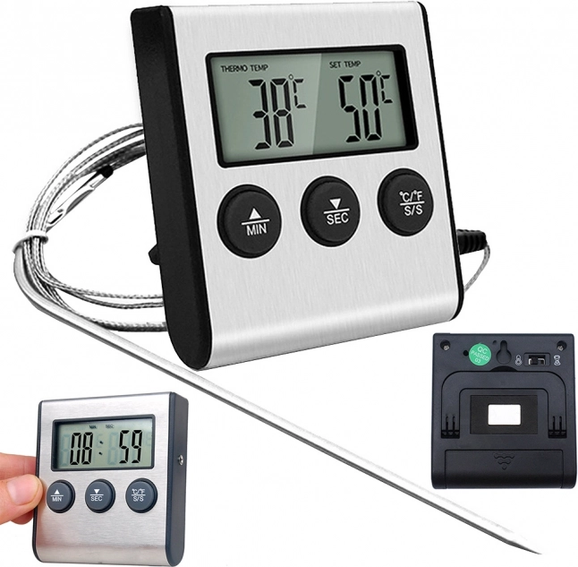 Thermomètre numérique avec sonde thermique pour viande