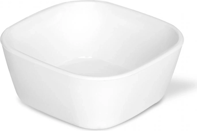 Wit vierkant dipschaaltje 100 ml