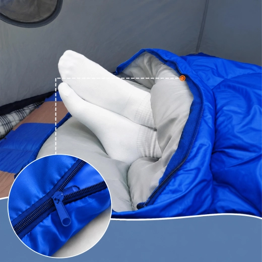 2-in-1: Schlafsack oder Decke
