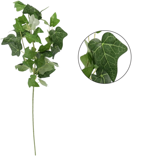 Branche artificielle décorative avec feuilles vertes 63 cm