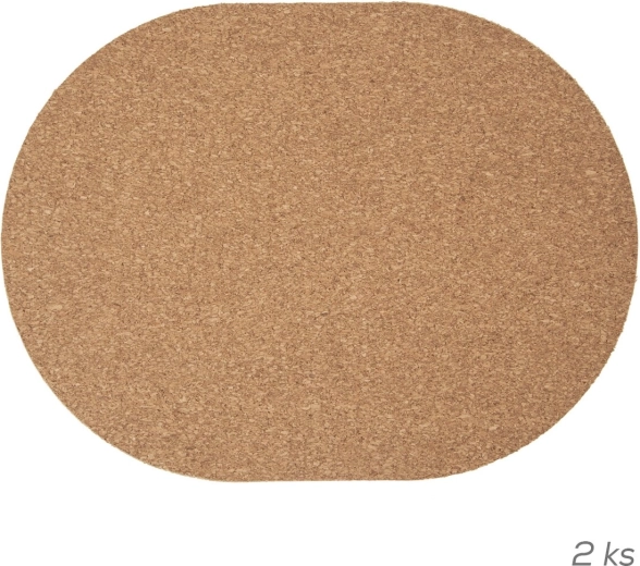 Kurk placemat set 2 stuks 43,5 × 29 cm