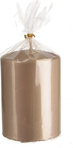 Pillar Candle in Matte Champagne Color 10 cm