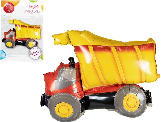 Foil balloon in the shape of a dump truck