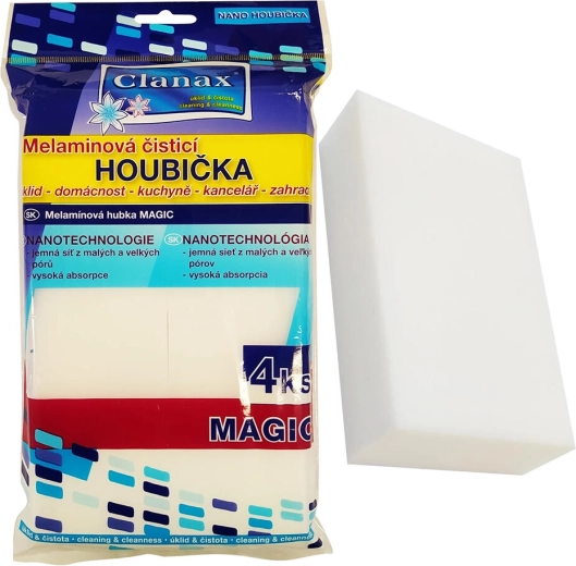 Melamine nano cleaning sponge 10 × 6 × 2.5 cm (4 pcs)