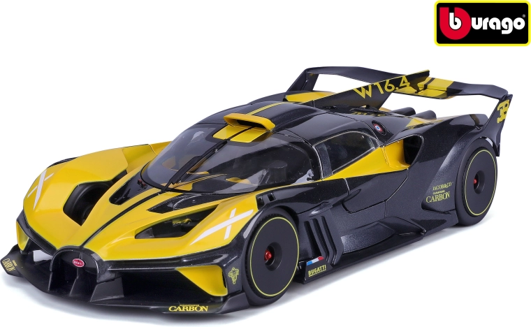 Bburago Bugatti Bolide modèle métallique à l'échelle 1:18 noir/jaune