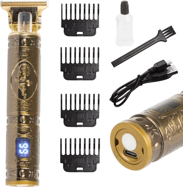 Goldener elektrischer Bart- und Haarschneider