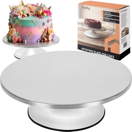 Metall-Drehständer für Kuchen RUHHY 30 cm aus Edelstahl