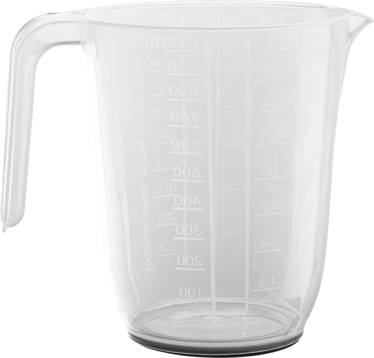 Maatkan 1 l met antislipbodem, wit (kleurmix)