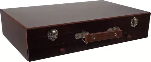 Stevig houten koffertje met handvat
