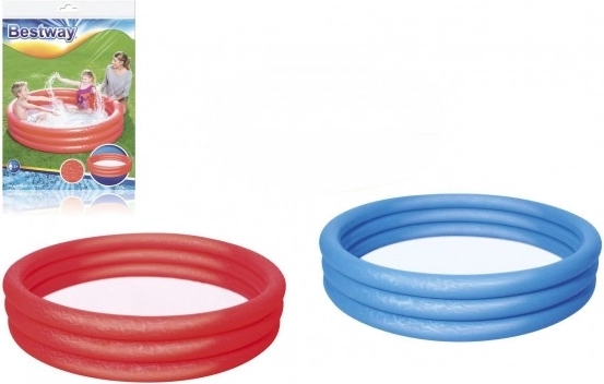Aufblasbares Kinderbecken rot 152x30 cm Bestway mit Reparaturpflaster