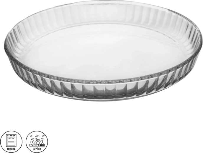 Glazen taartvorm van borosilicaatglas 27,5 cm