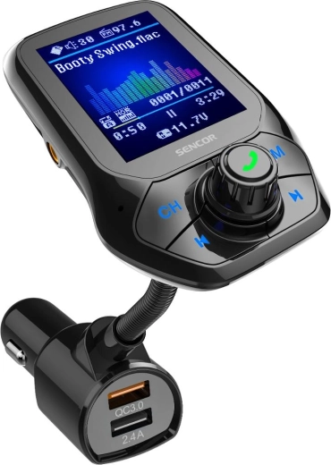 Sencor Bluetooth-FM-modulator voor de auto met snel opladen